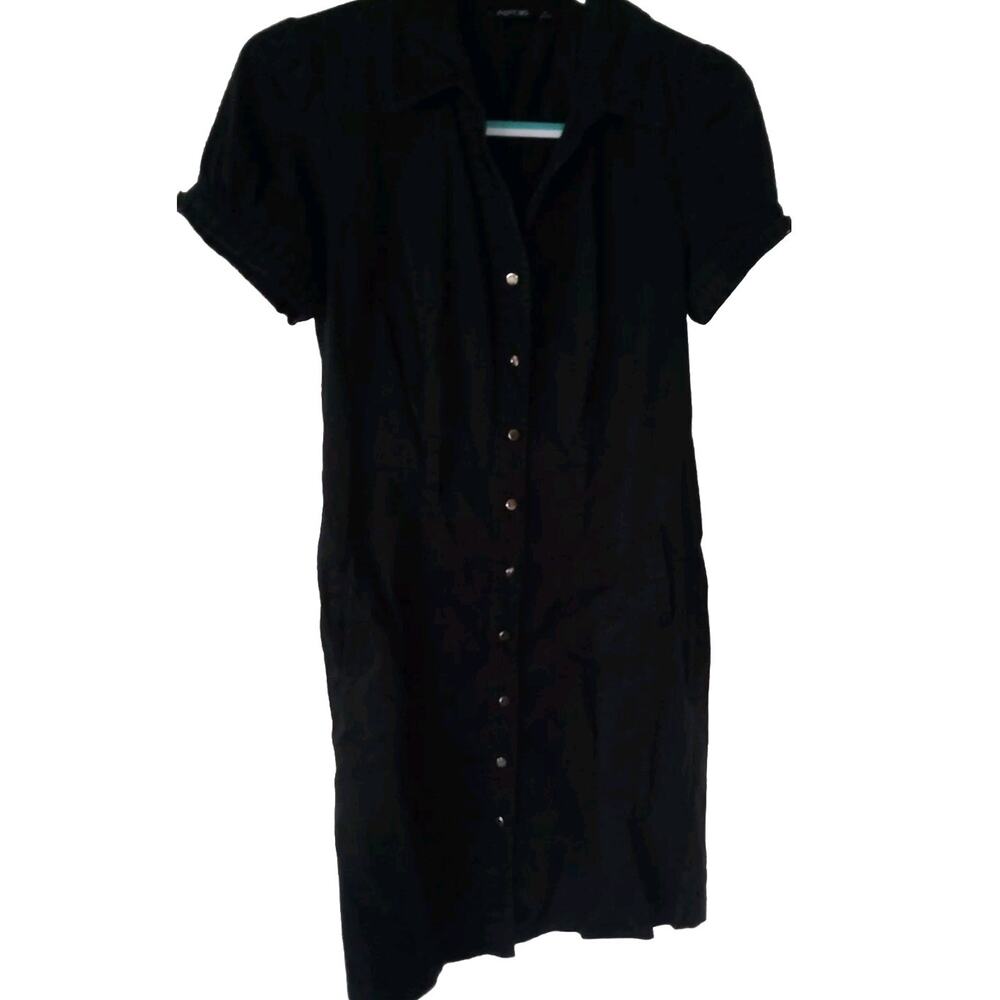 Apt 9 Womens Collared Shirt Dress Black size 6